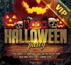 万圣节海报：Halloween party – Flyer
